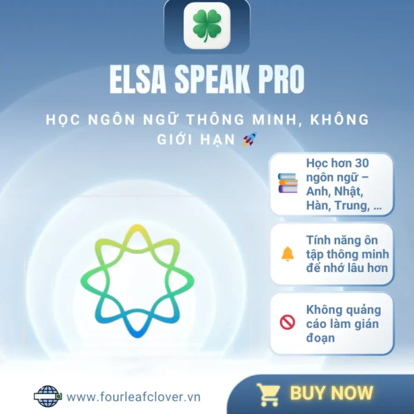 ELSA Pro giá rẻ – Luyện phát âm chuẩn Mỹ