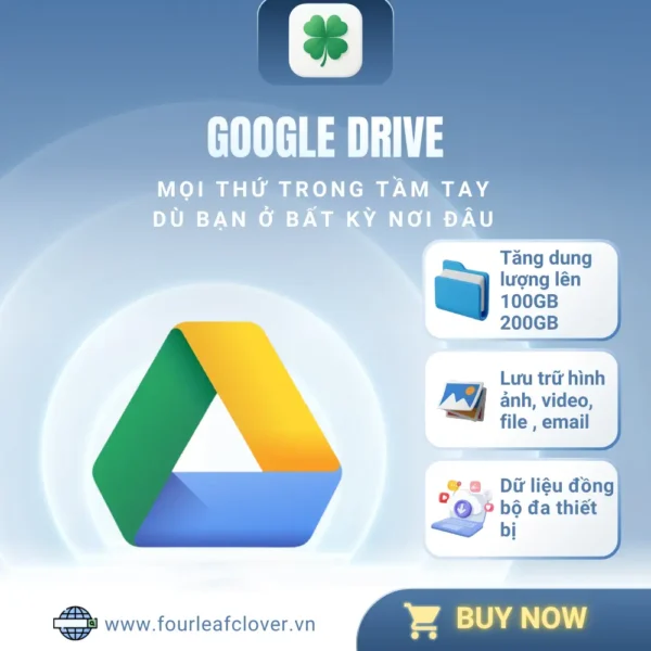 Google Drive giá rẻ – Lưu trữ không lo hết dung lượng