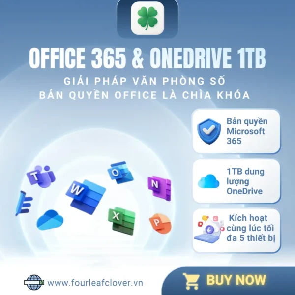 Office 365 + OneDrive 1TB – Combo làm việc cực mạnh giá mềm
