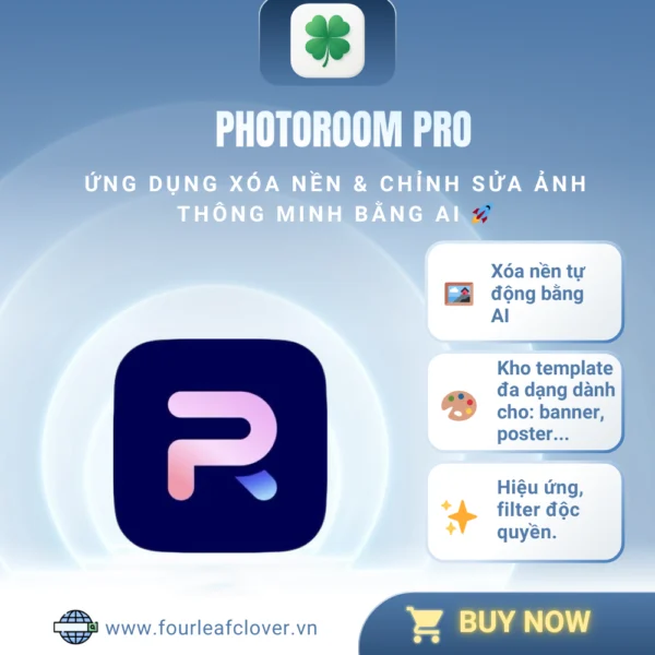Photoroom Pro giá rẻ – Xóa nền ảnh chuyên nghiệp